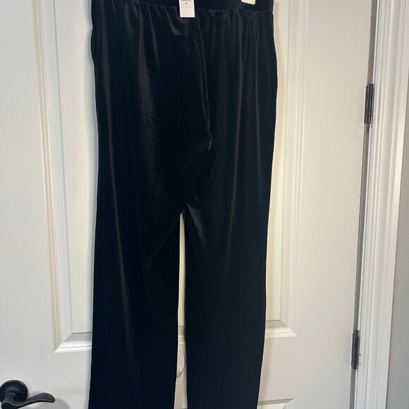 Loft Black Velour Pull on Pants Size M NWT - Picture 3 of 3